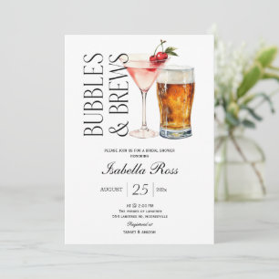 Bubbles and Brews Bridal Shower Invitation