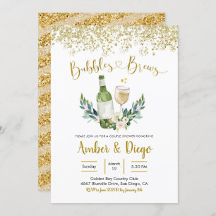 Bubbles and Brews Couple Shower Invitation