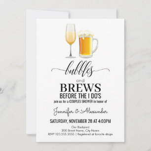 Bubbles and brews couples shower