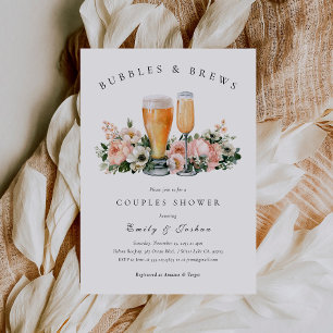 Bubbles and Brews Couples Shower Invitation