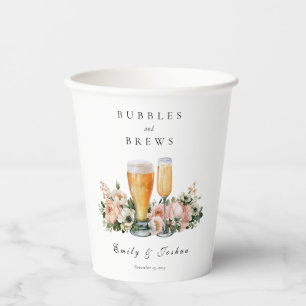 Bubbles and Brews Couples Shower Paper Cups