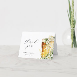 Bubbles and Brews Couples Shower Thank You Card