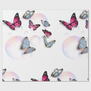 Bubbles and Butterflies Wrapping Paper