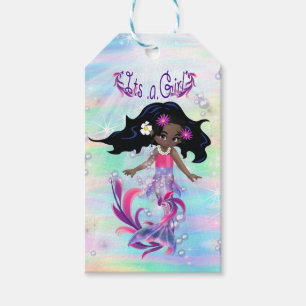 Bubbles & Baby Mermaids Baby Shower Gift Tags