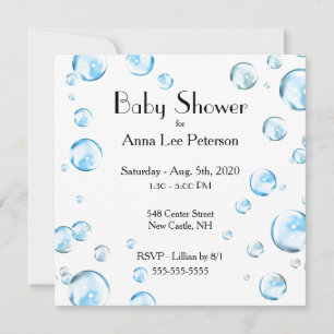 Bubbles Baby Shower Invitation