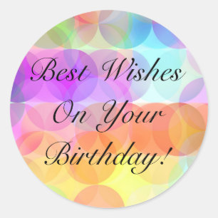 Bubbles - Best Wishes On Your Birthday Sticker