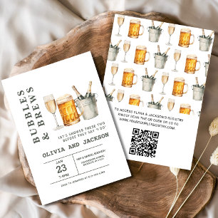Bubbles & Brews Couples Shower Invitation