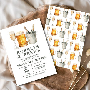 Bubbles & Brews Couples Shower Invitation
