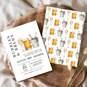Bubbles & Brews Couples Shower Invitation