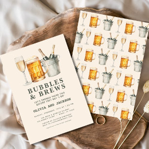 Bubbles & Brews Couples Shower Invitation