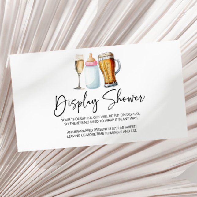 Bubbles Brews Diapers Baby Shower Display Shower Enclosure Card (Creator Uploaded)