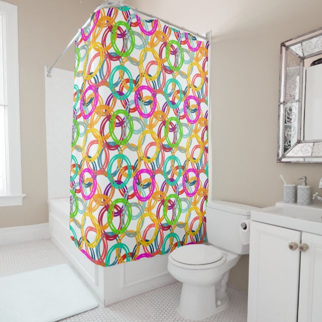 Bubbles, Bubbles Everywhere Shower Curtain (In Situ)