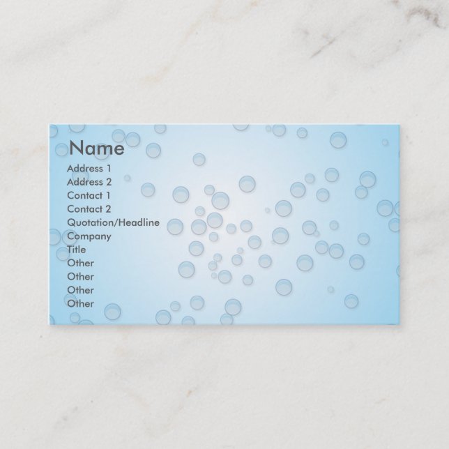 Bubbles - Business Card (Front)