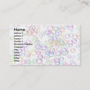 bubbles business card