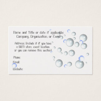 Bubbles business, Save the Date, or Calling cards