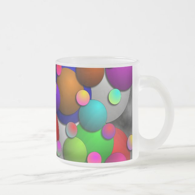 Bubbles by Kenneth Yoncich Frosted Glass Coffee Mug (Right)