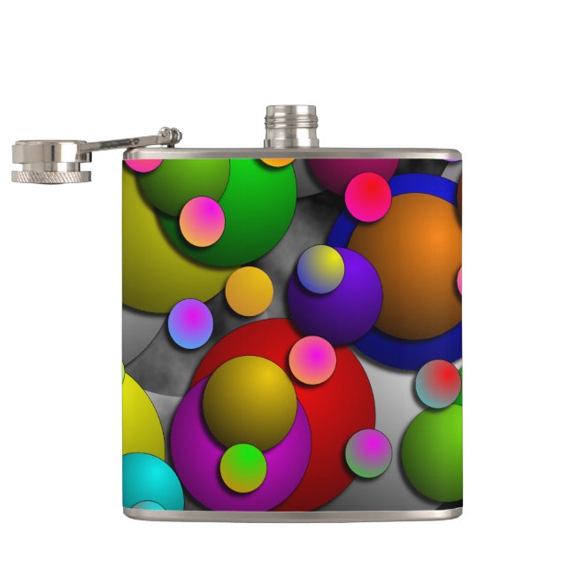 Bubbles by Kenneth Yoncich Hip Flask (Opened)