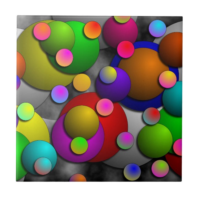 Bubbles by Kenneth Yoncich Tile (Front)