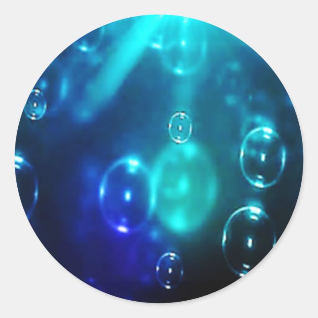 Bubbles Classic Round Sticker (Front)
