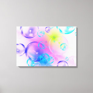 BUBBLES - Colourful Abstract Image of Fractal Art  Canvas Print