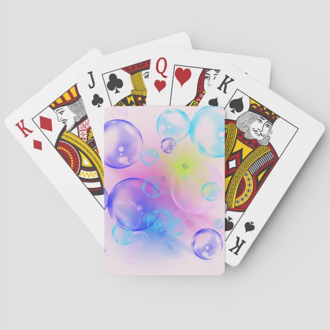 BUBBLES - Colourful Abstract Image of Fractal Art  Playing Cards (Back)