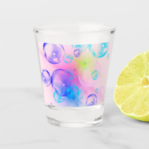 BUBBLES - Colourful Abstract Image of Fractal Art  Shot Glass