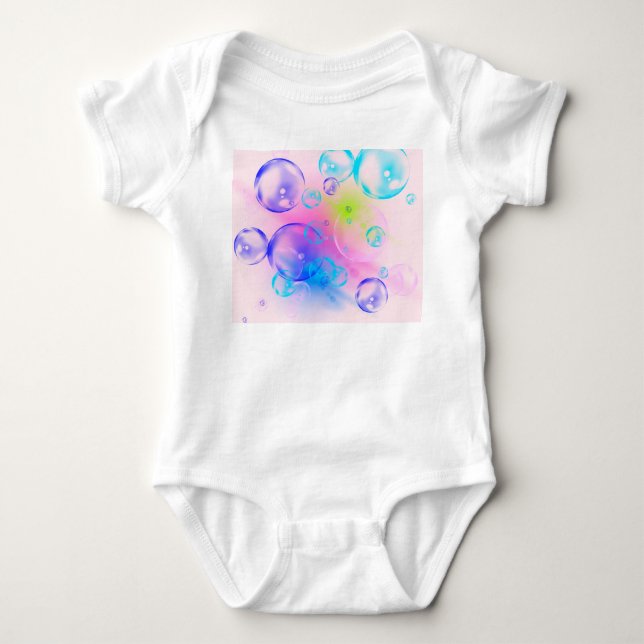 BUBBLES - Colourful Bubbles For Kids - Baby Bodysuit (Front)