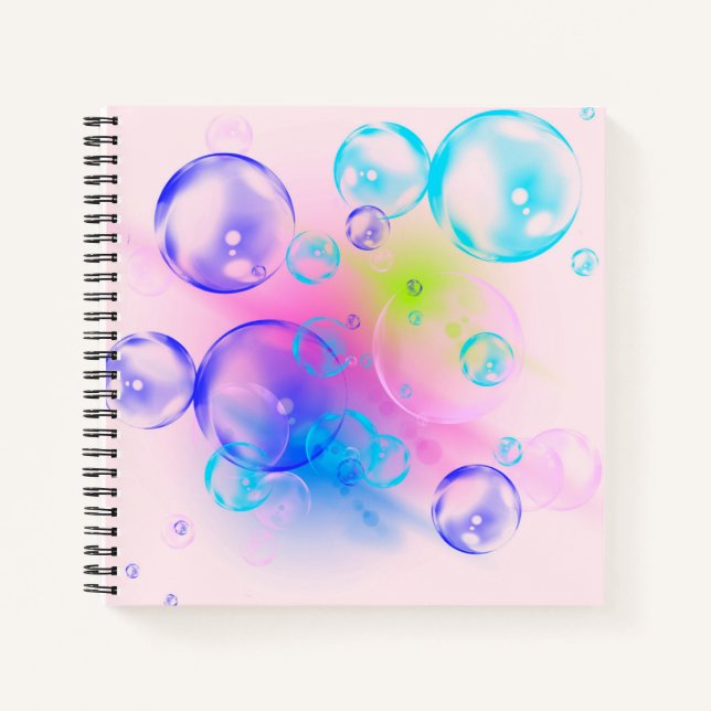 BUBBLES - Colourful Bubbles For Kids - Notebook (Front)