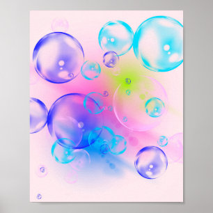 BUBBLES - Colourful Bubbles For Kids - Poster