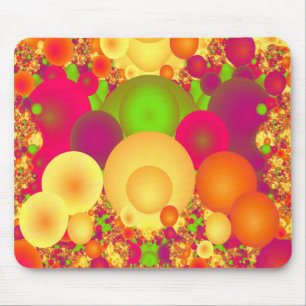 Bubbles Cool Colourful Abstract Fine Fractal Mouse Mat