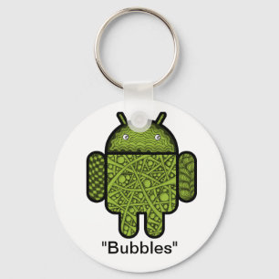 Bubbles Doodle Character for the Android™ robot Key Ring