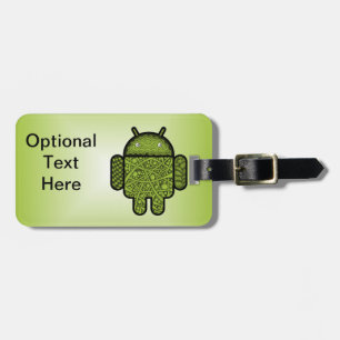 Bubbles Doodle Character for the Android™ robot Luggage Tag