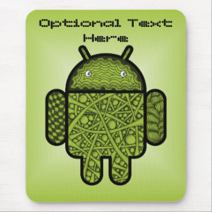 Bubbles Doodle Character for the Android™ robot Mouse Mat