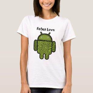 Bubbles Doodle Character for the Android™ robot T-Shirt