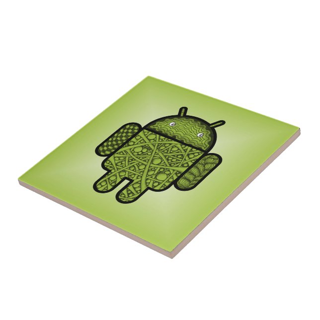 Bubbles Doodle Character for the Android™ robot Tile (Side)