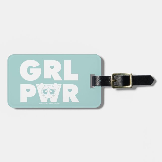 Bubbles: Girl Power Luggage Tag (Front Horizontal)
