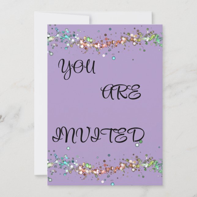 Bubbles Girly Invitation (Front)