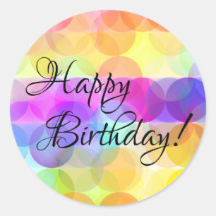 Bubbles - Happy Birthday Stickers