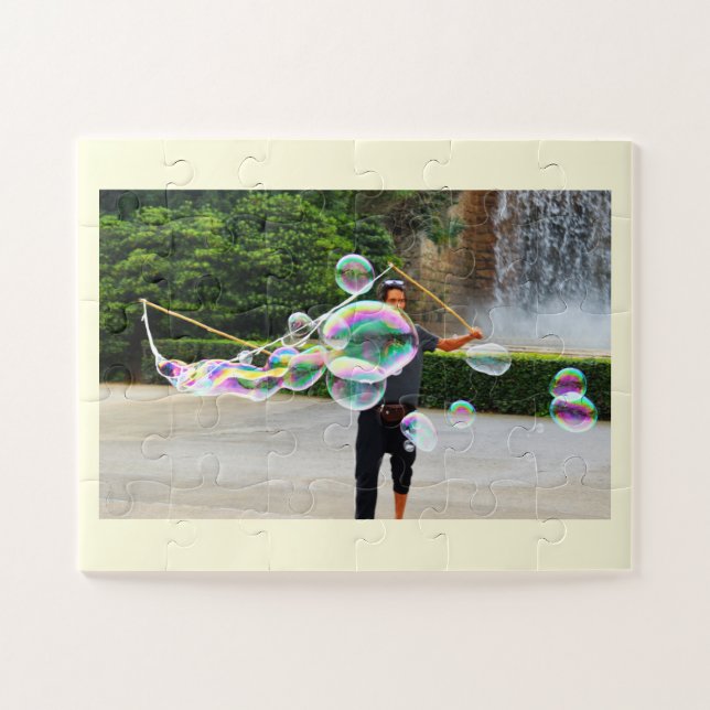 Bubbles in Barcelona Jigsaw Puzzle (Horizontal)
