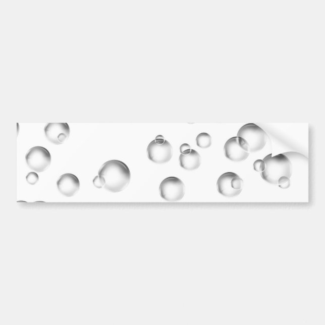 Bubbles in Black and White Bumper Sticker (Front)