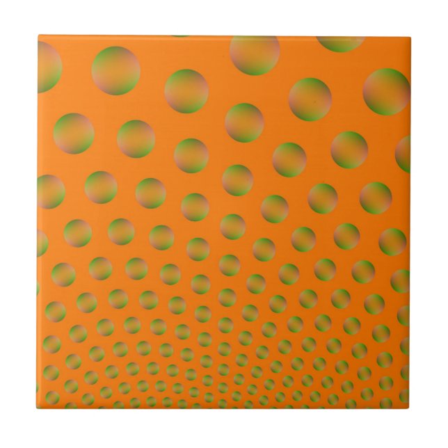 Bubbles in Orange and Green tile (Front)