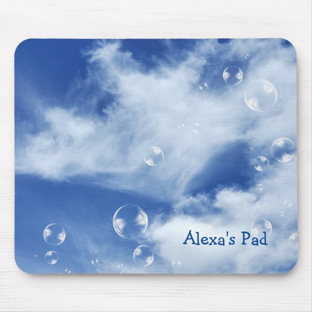 Bubbles In Sky Mouse Mat (Front)
