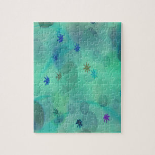 Bubbles in Teal Jigsaw Puzzle