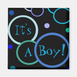 Bubbles It's a Boy Baby Shower Favours Magnets