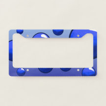 "Bubbles" license plate frame