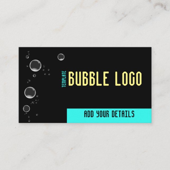 Bubbles Logo Business Card Template (Front)