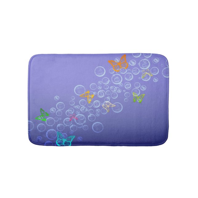Bubbles n butterflies bath mat (Front)