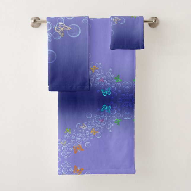 Bubbles n Butterflies Bath Towel Set (Insitu)