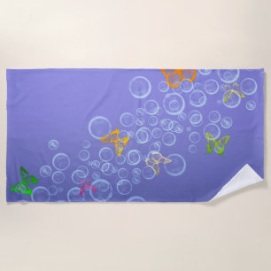 Bubbles n Butterflies Beach Towel