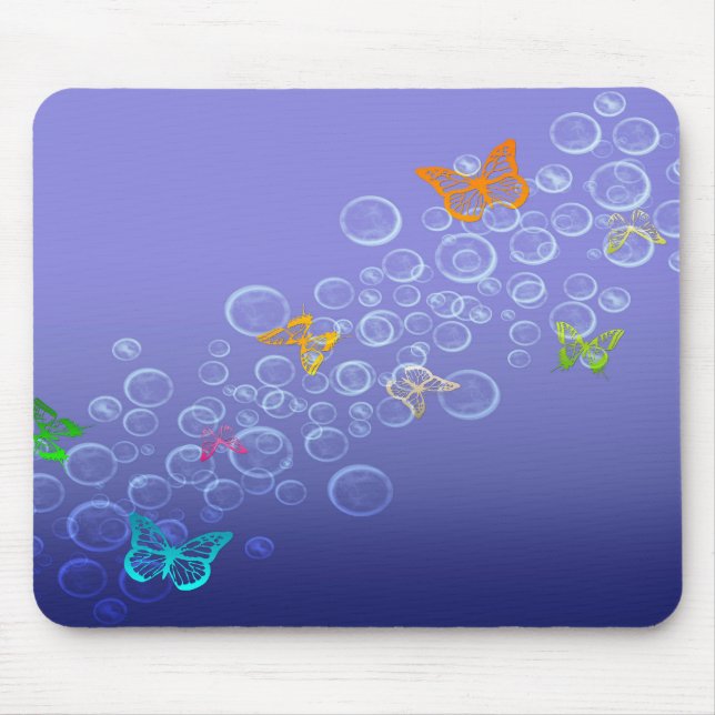 Bubbles n Butterflies Mouse Mat (Front)